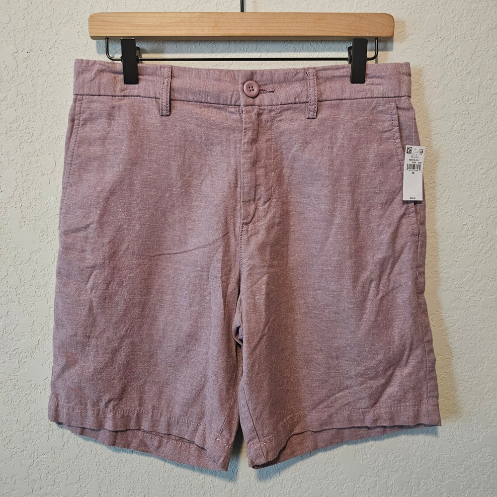 Old Navy Linen Blend Shorts Mauve Purple Men's Size 29 Slim Casual